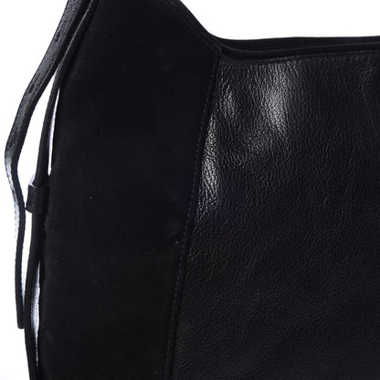 Saint Laurent Suede Studded Y Mombasa Horn Bag Black 11 of 12