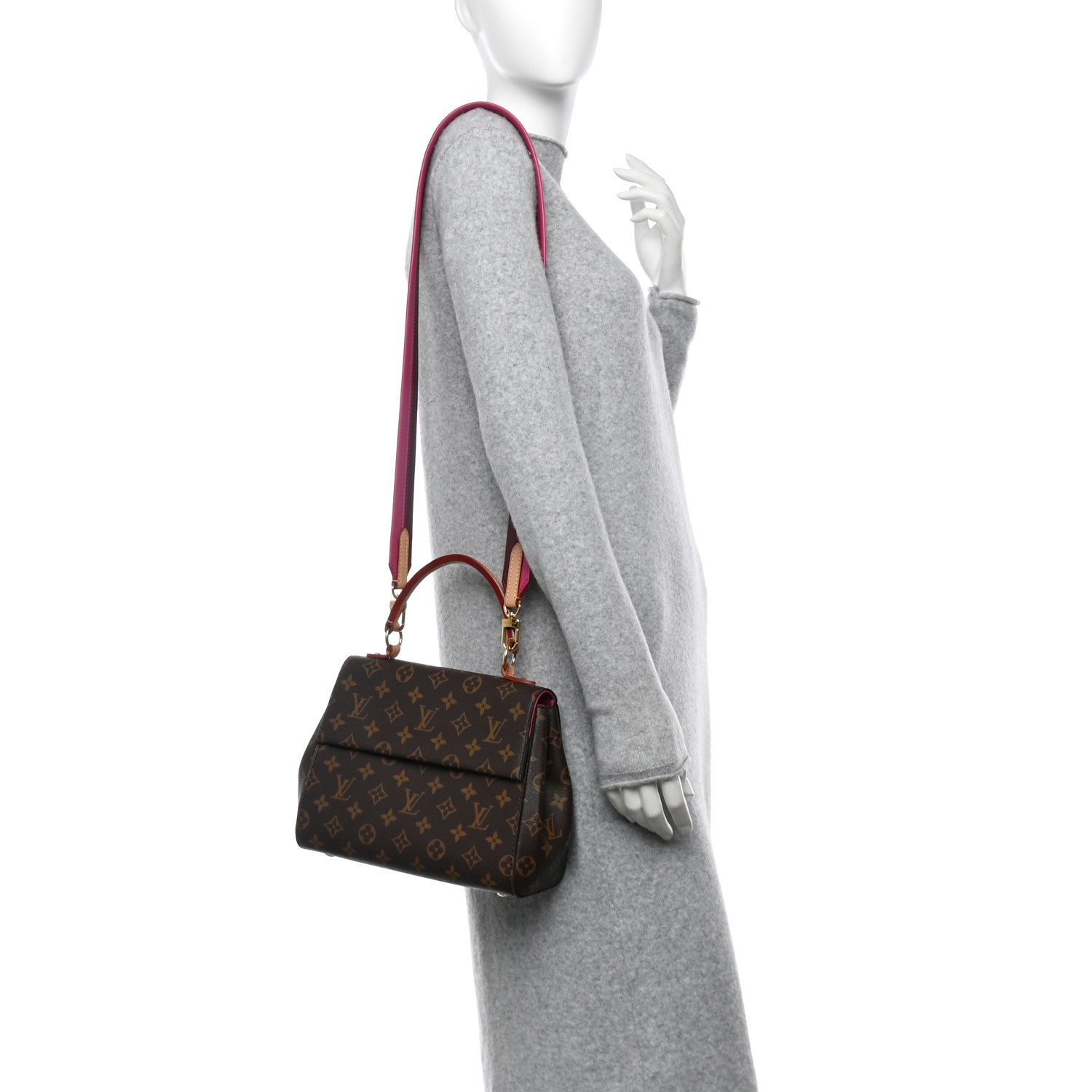 Louis Vuitton Monogram Cluny BB Bordeaux Fuchsia 2 of 12