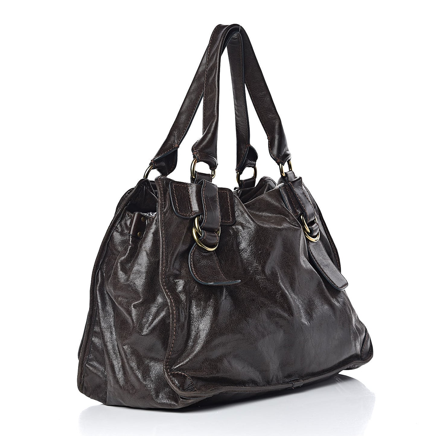 Calfskin Large Bay Tote Brown