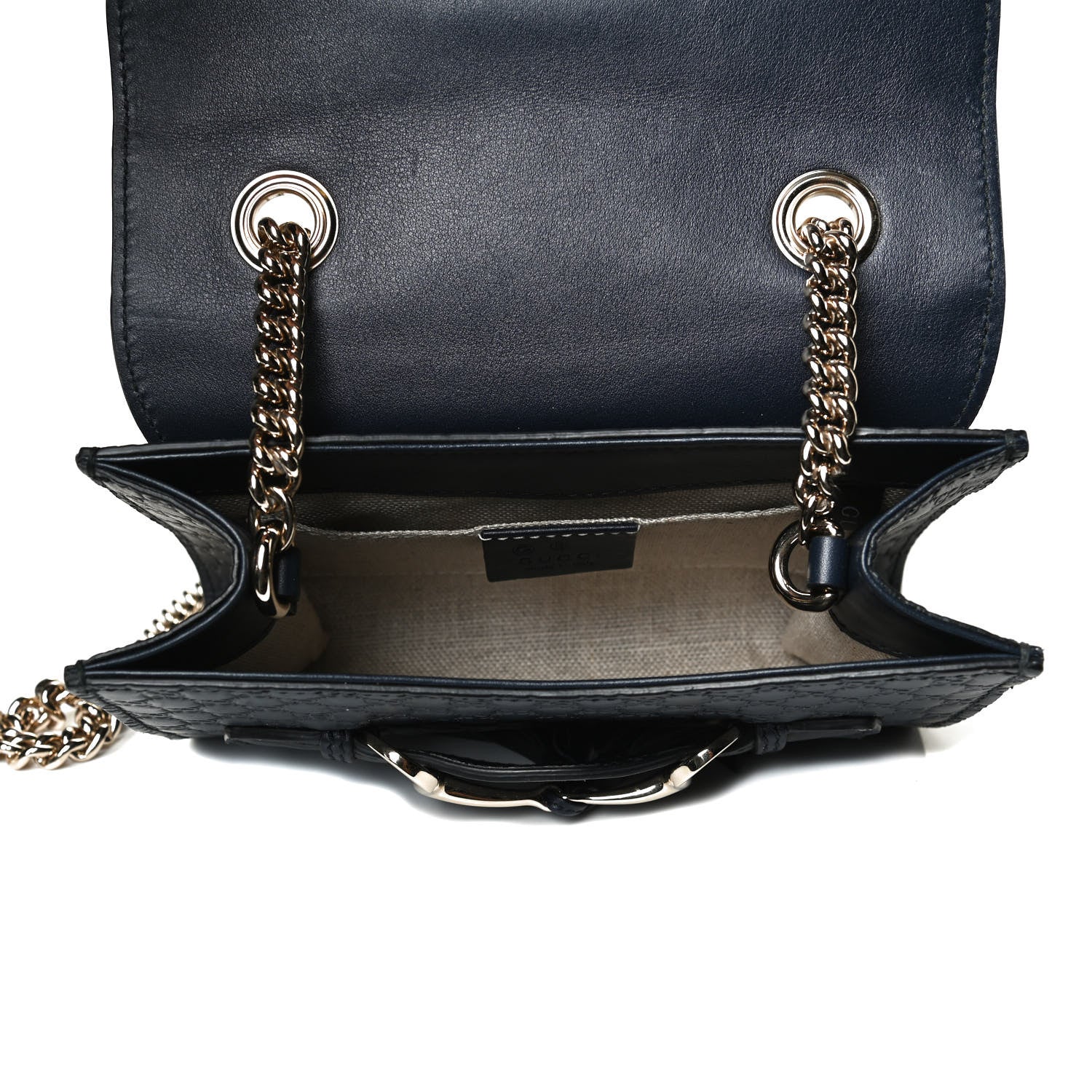 Gucci Microguccissima Mini Emily Chain Shoulder Bag Blue 5 of 11