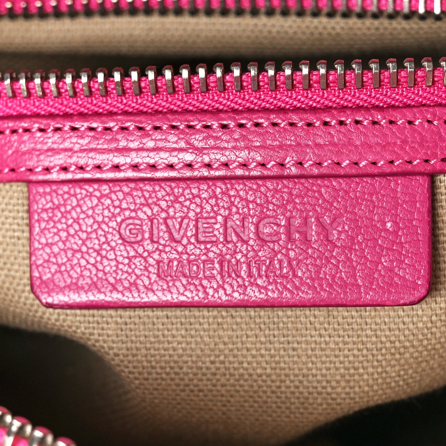 Sugar Goatskin Mini Antigona Fushia