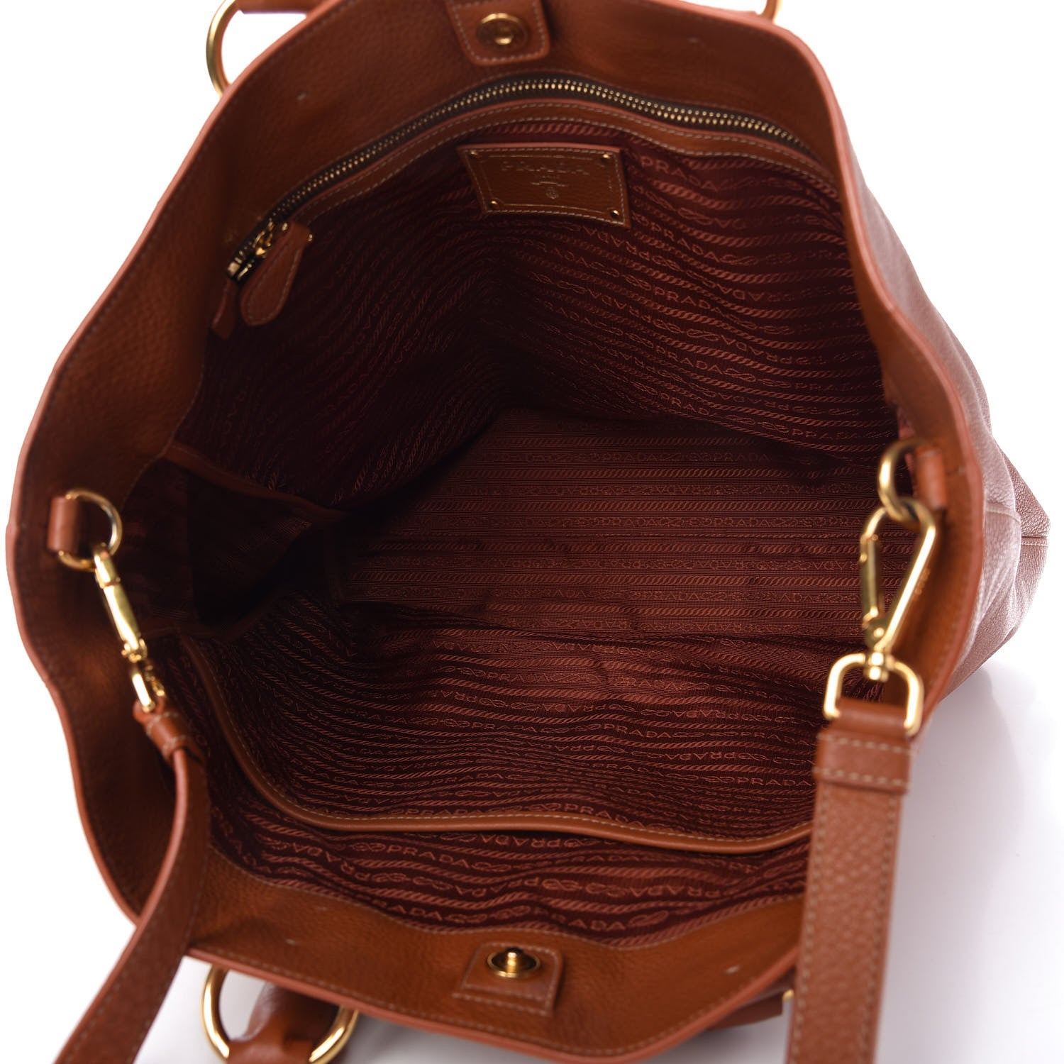 Prada Vitello Daino Shopping Tote Rame 5 of 10