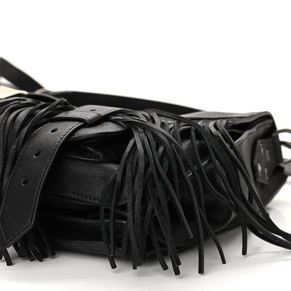 Proenza Schouler Lambskin Tiny Fringe Lux PS1 Satchel Black 9 of 10
