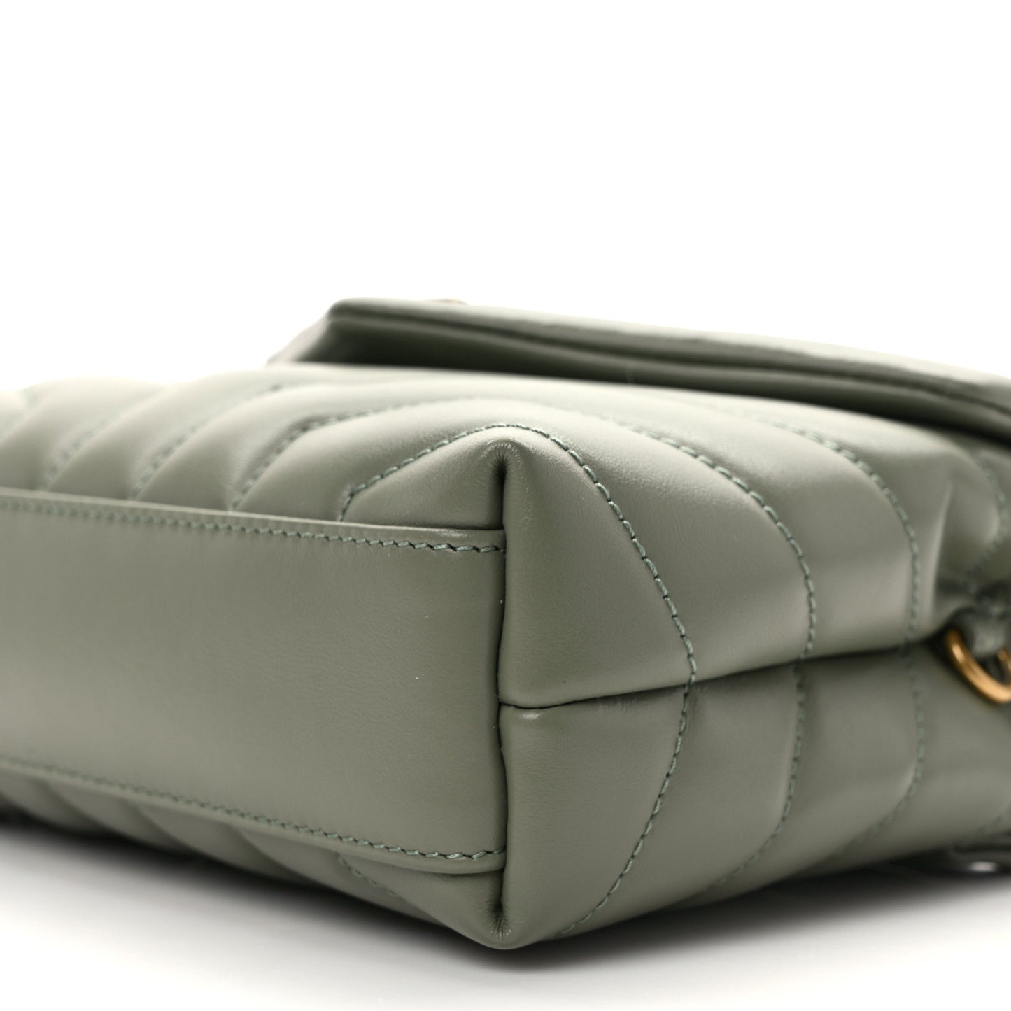 Calfskin Y Quilted Monogram Toy Loulou Crossbody Bag Light Sage