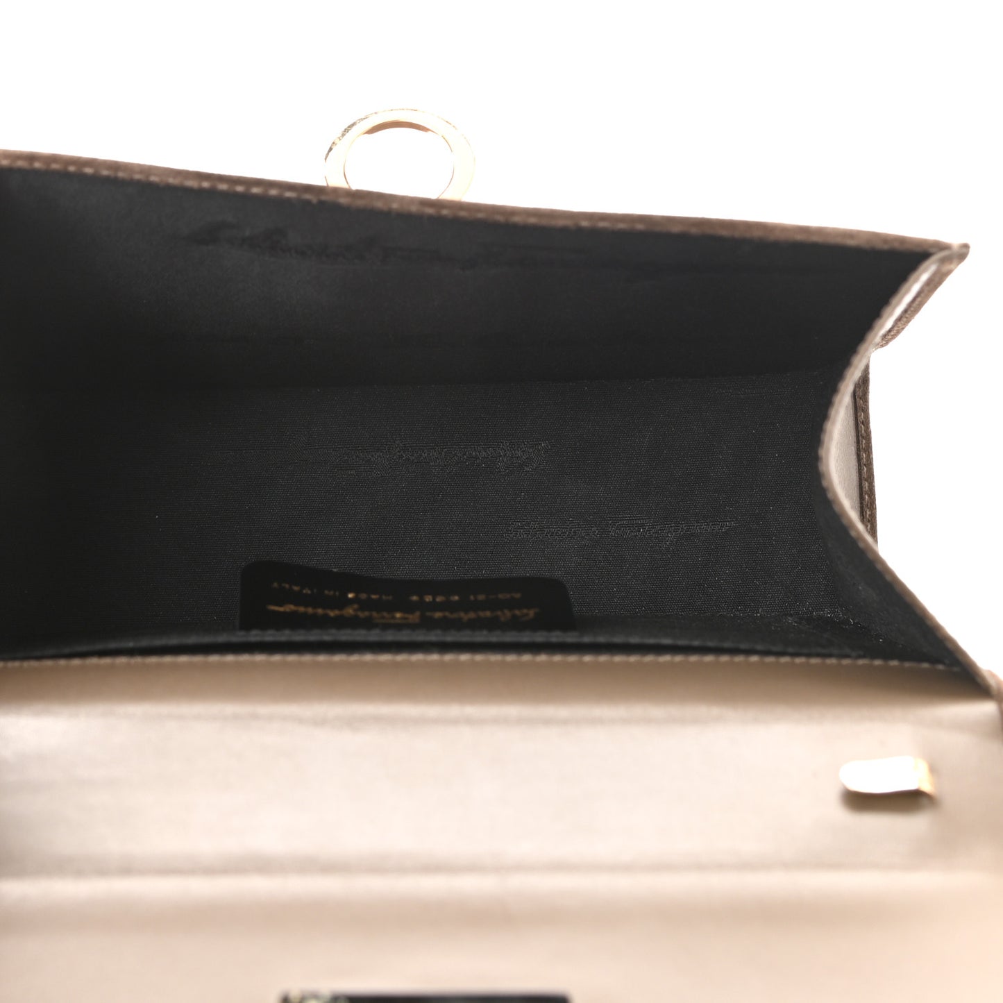 Suede Gancini Chain Crossbody Brown