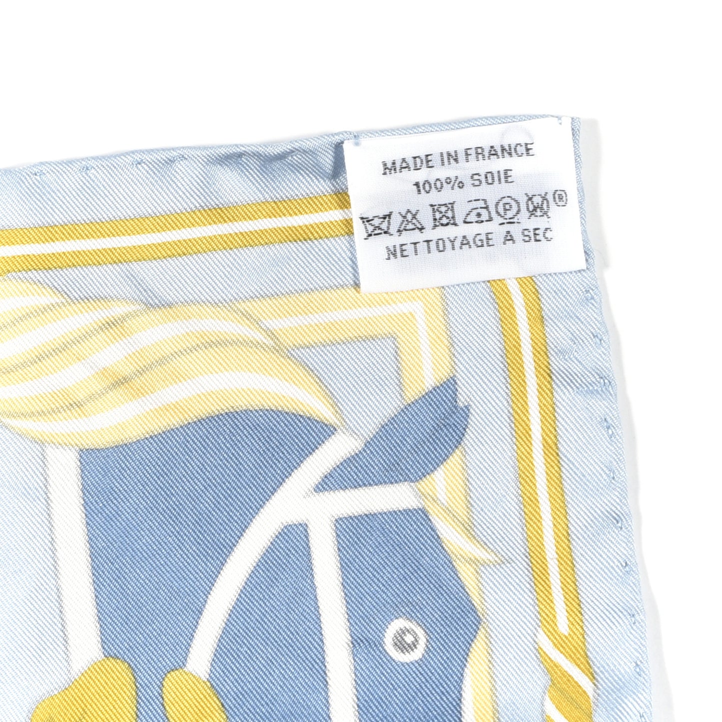 Silk Quadrige II Nano Scarf 20 Bleu Ciel Gold Bleu Jean