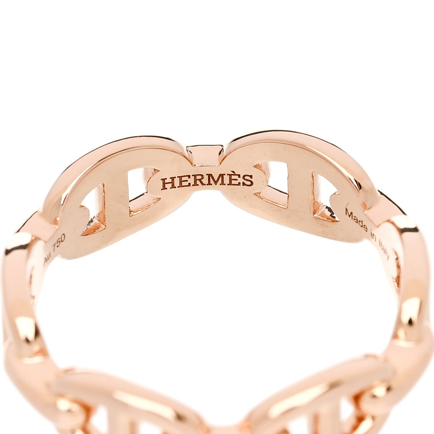 18K Rose Gold PM Chaine d'Ancre Enchainee Ring 52 6