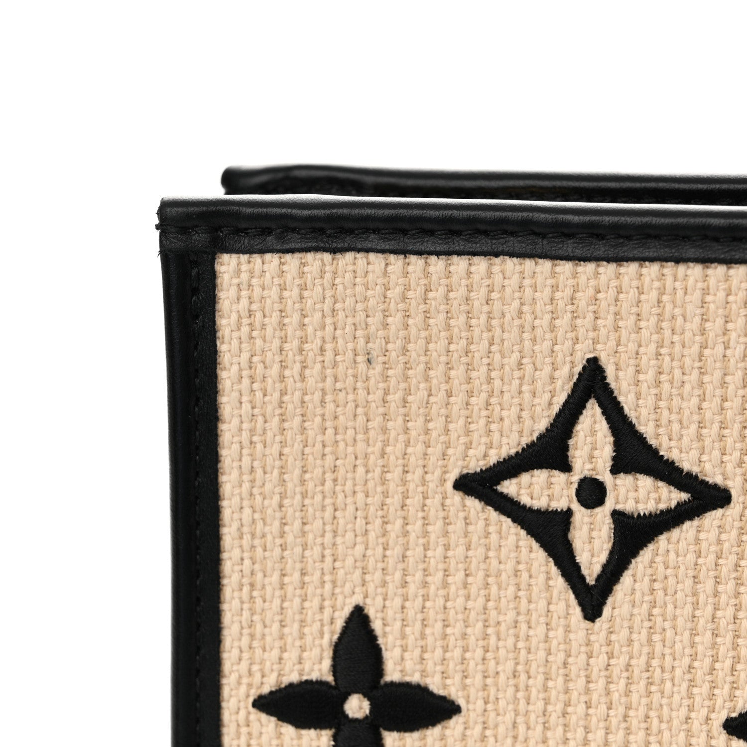 Louis Vuitton Raffia Calfskin Monogram Toiletry Pouch On Chain Beige Black 15 of 17