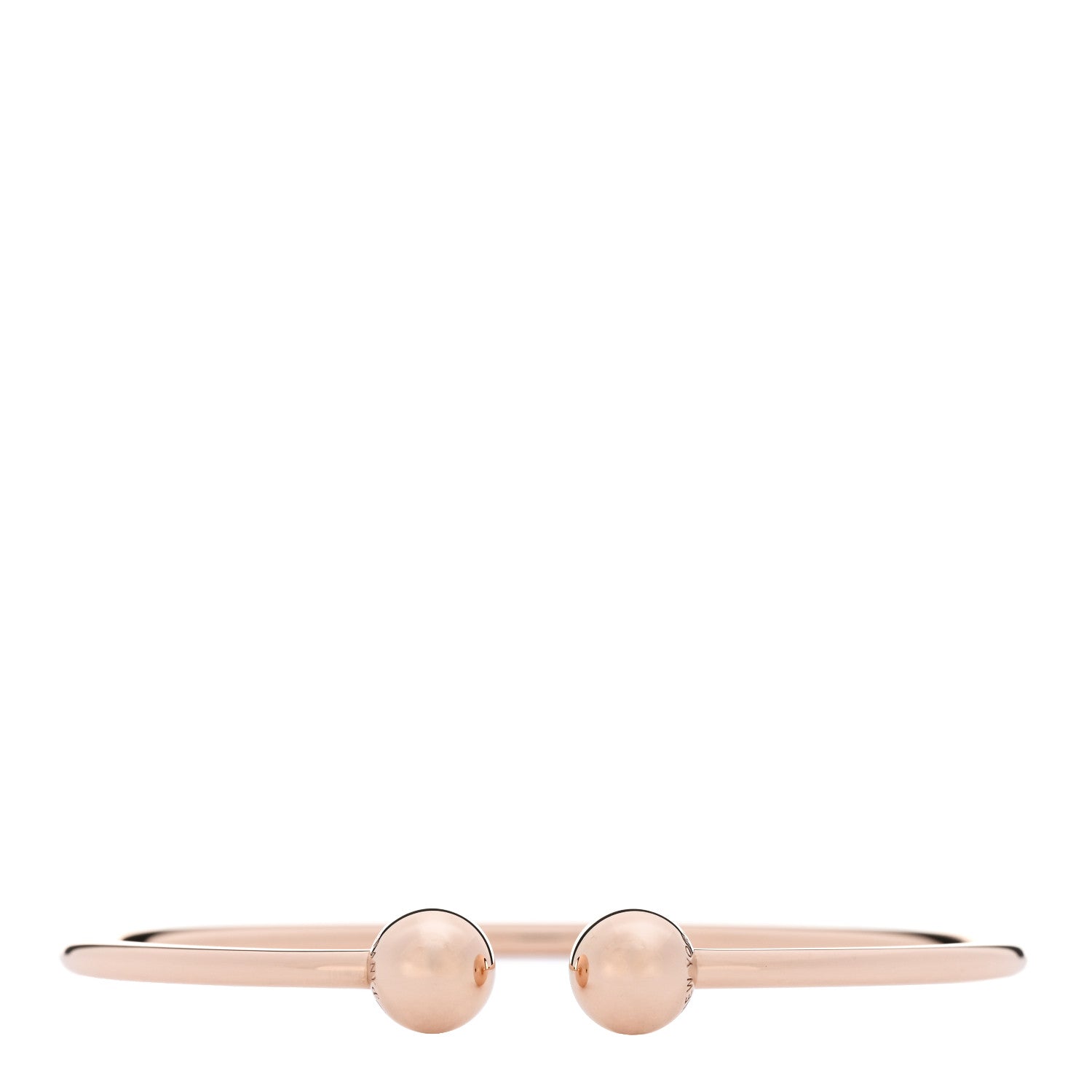 Tiffany 18K Rose Gold 8mm HardWear Ball Wire Bracelet 1 of 5