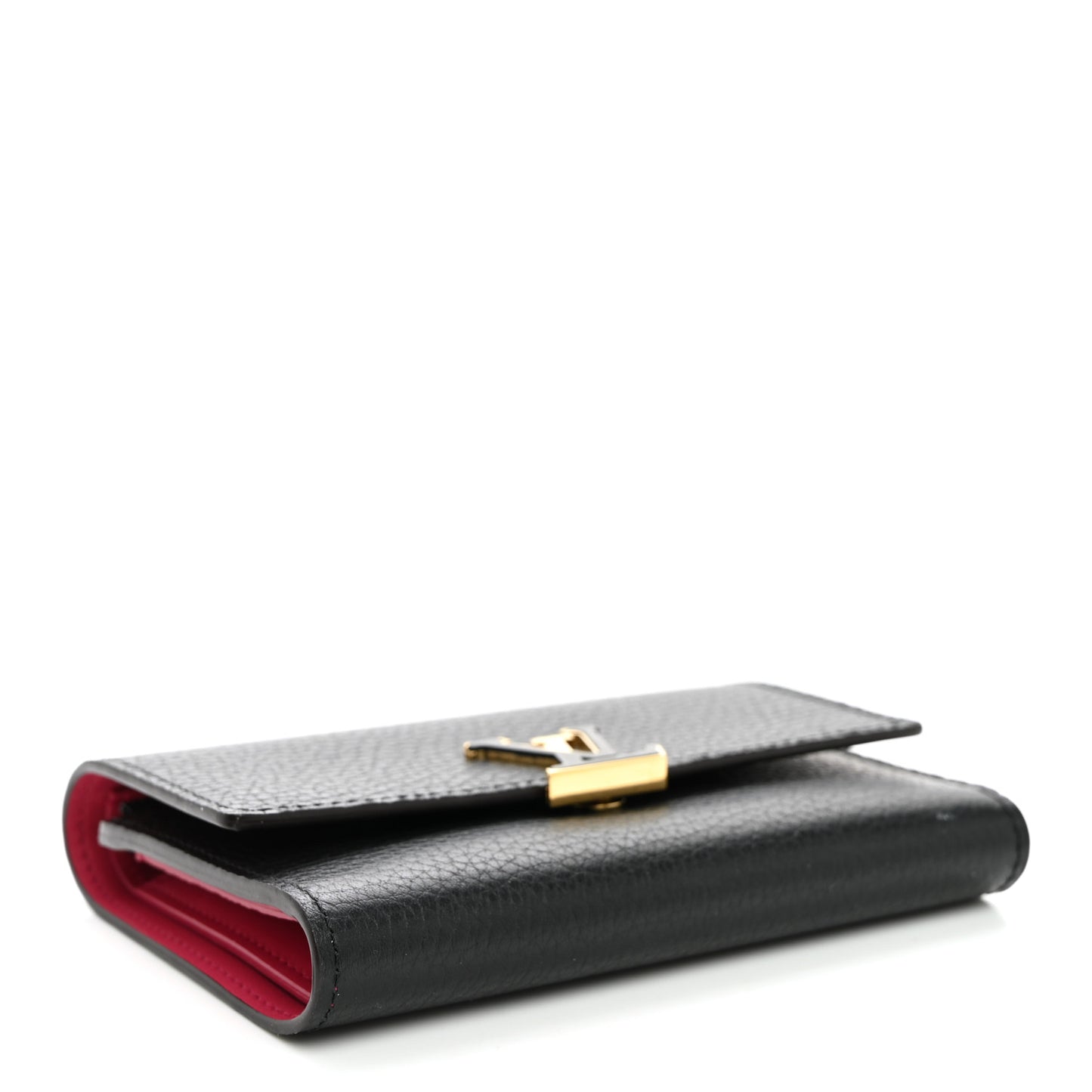 Taurillon Capucines Compact Wallet Black