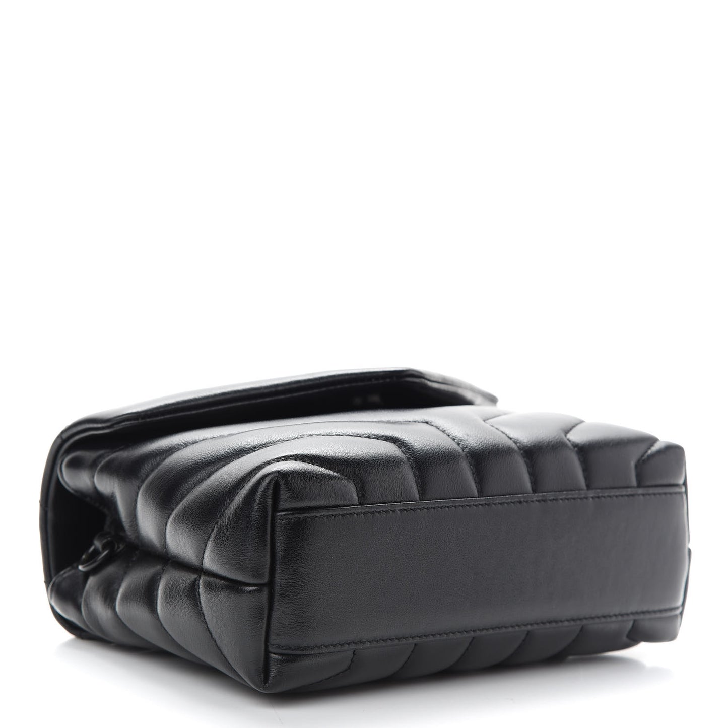 Calfskin Y Quilted Monogram Toy Loulou Crossbody Bag Black