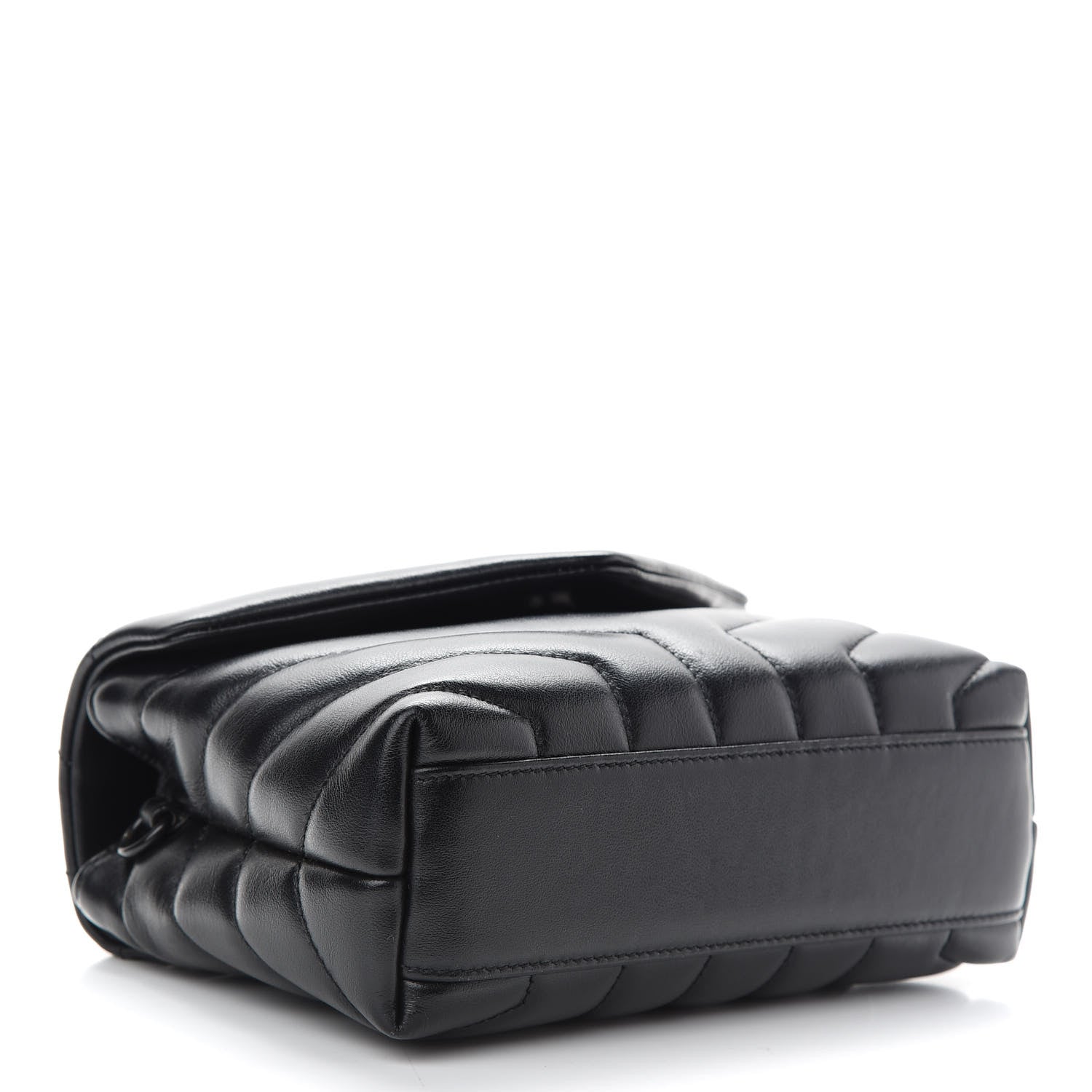 Saint Laurent Calfskin Y Quilted Monogram Toy Loulou Crossbody Bag Black 4 of 9