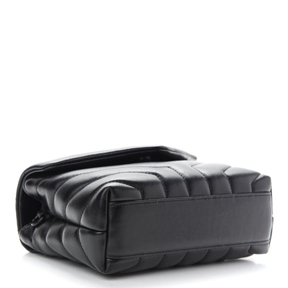 Saint Laurent Calfskin Y Quilted Monogram Toy Loulou Crossbody Bag Black 4 of 9