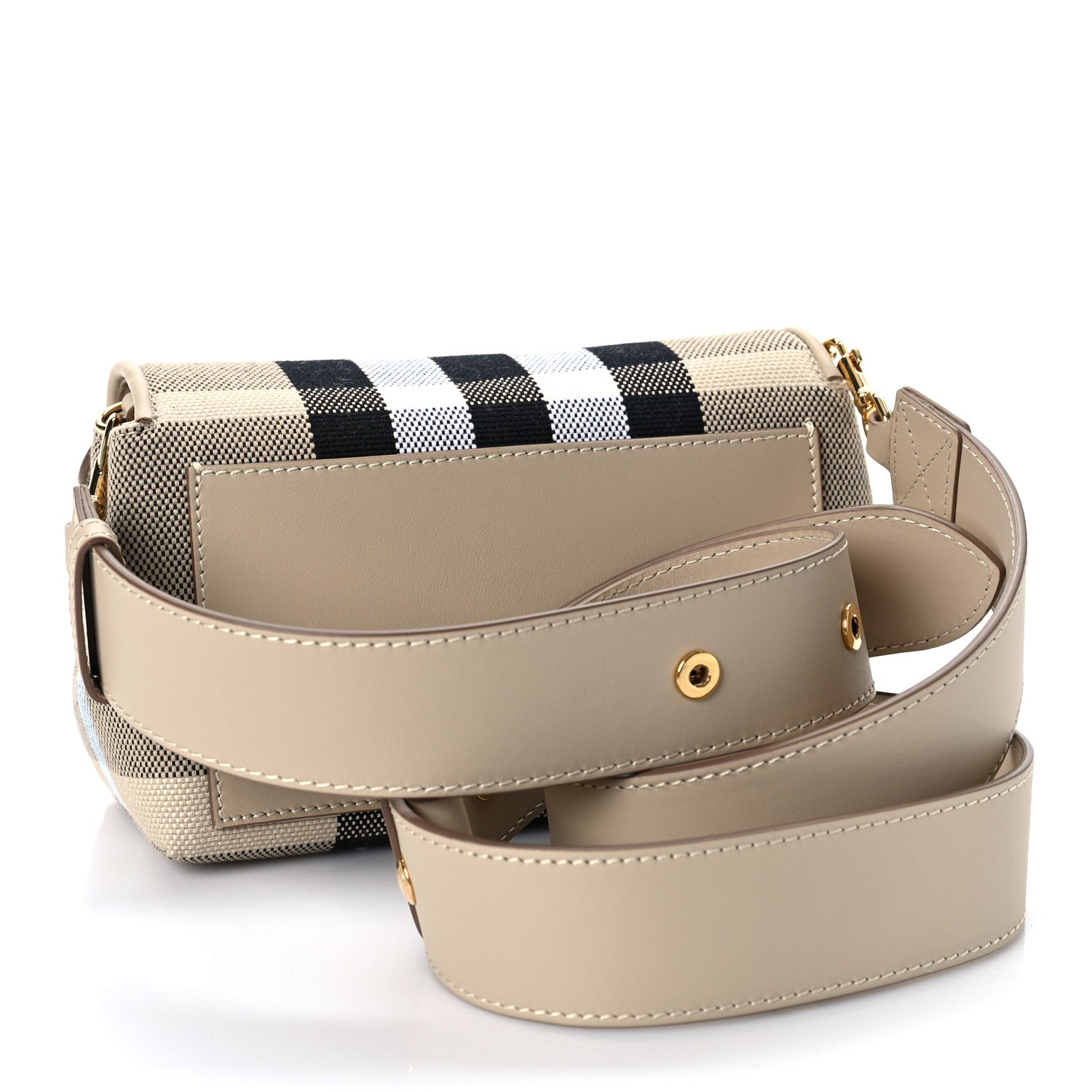 Burberry Canvas Check Hackberry Crossbody Bag Soft Fawn 3 of 8