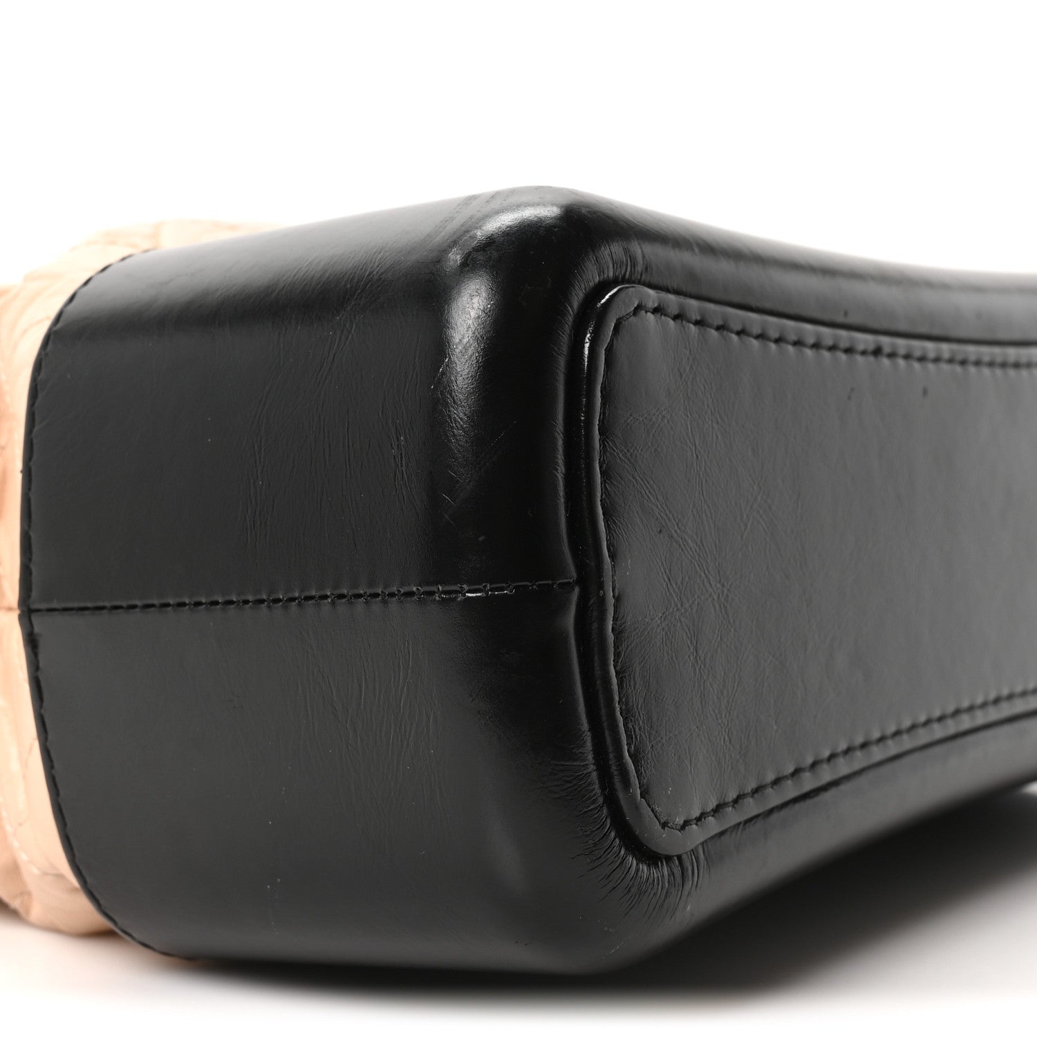 Chanel Aged Calfskin Quilted Medium Gabrielle Hobo Beige Black 9 of 10