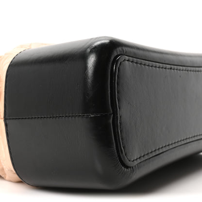 Chanel Aged Calfskin Quilted Medium Gabrielle Hobo Beige Black 9 of 10