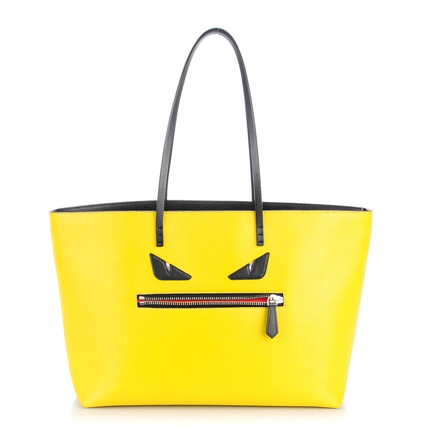 Vitello Elite Cuoio Monster Buggies Medium Roll Tote Cedro Black
