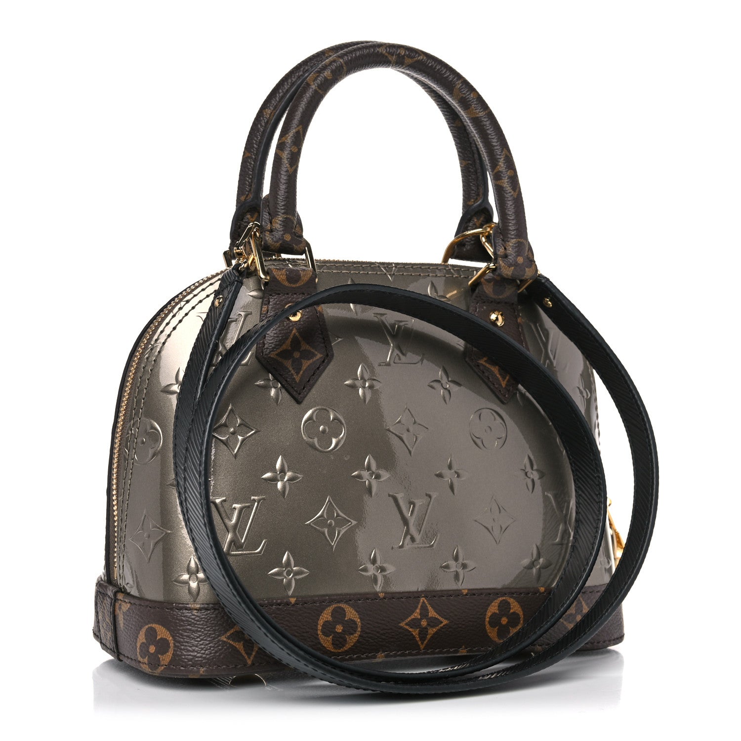 Louis Vuitton Vernis Epi Monogram Alma BB Champagne Metallise 3 of 15