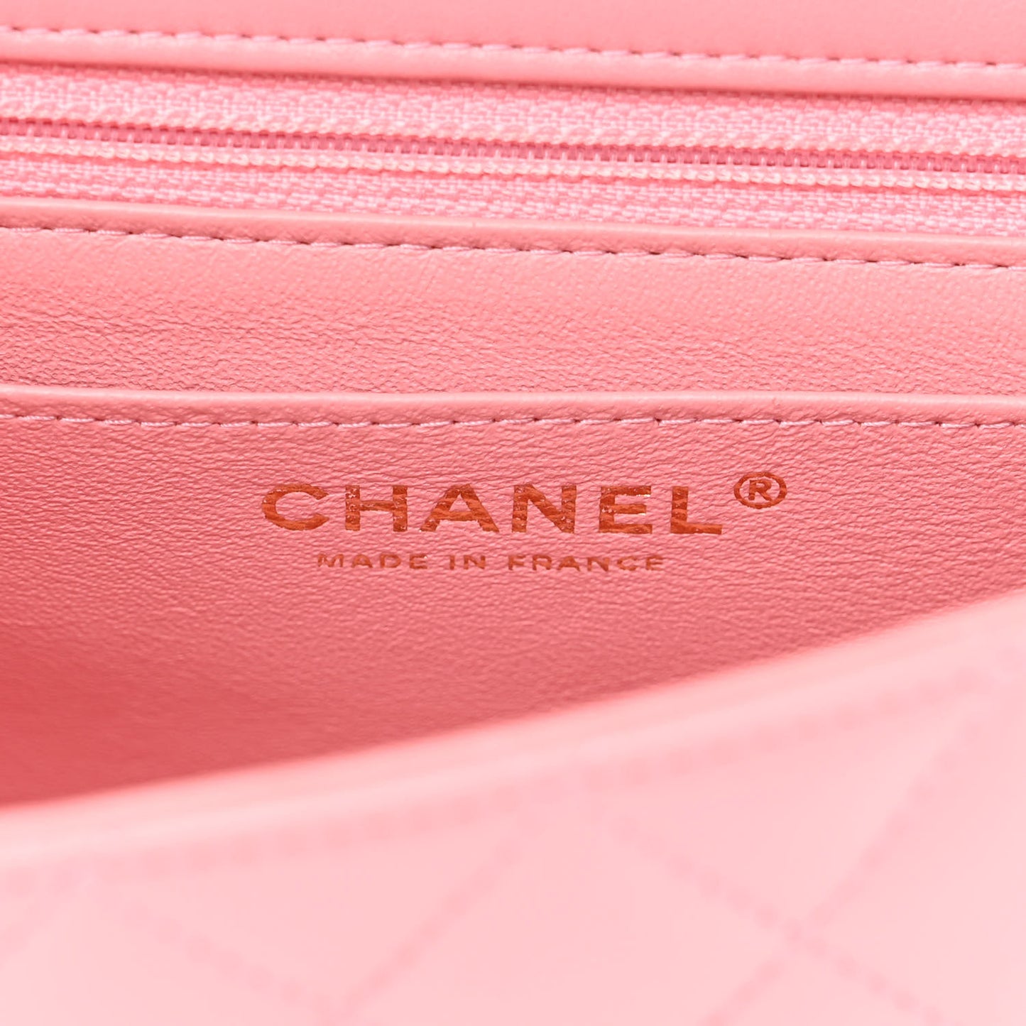 Lambskin Quilted Mini Rectangular Flap Pink
