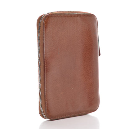 Hermes Veau Rodeo Globe Trotter Zip Agenda PM Gold 3 of 10