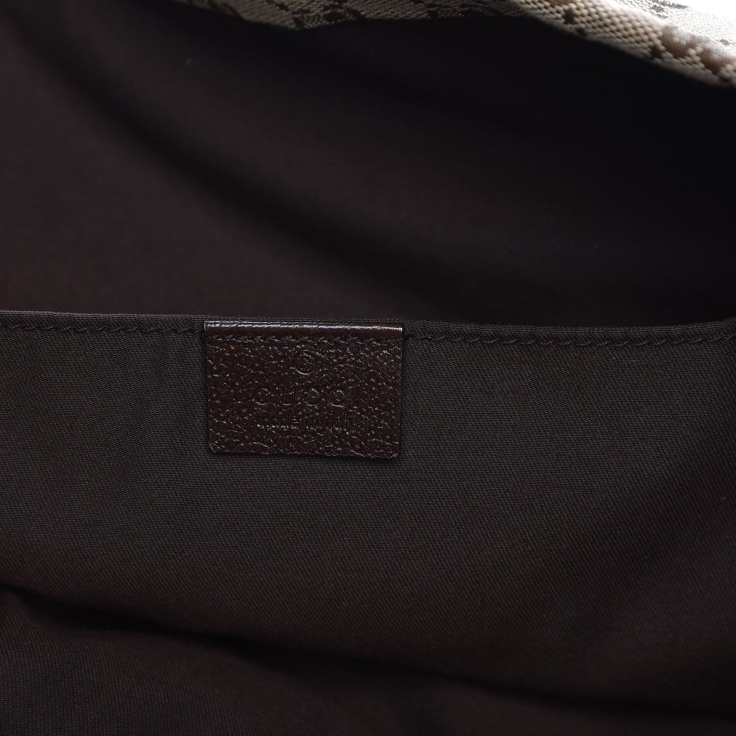 GG Monogram Medium Web Handle Vertical Tote Dark Brown