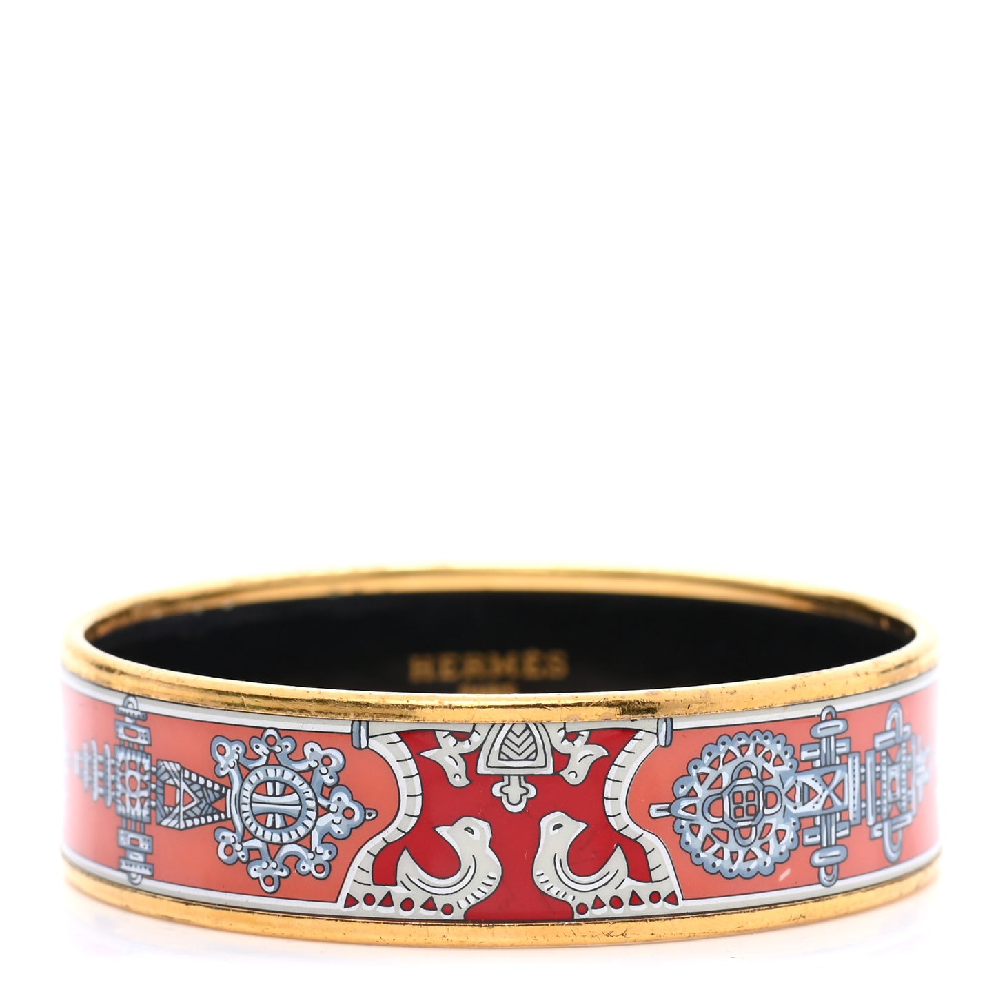 Enamel Printed Wide Birds Bracelet 65