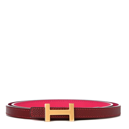 Hermes Swift Epsom 13mm Focus Belt 80 Rouge H Rose Mexico 1 of 8