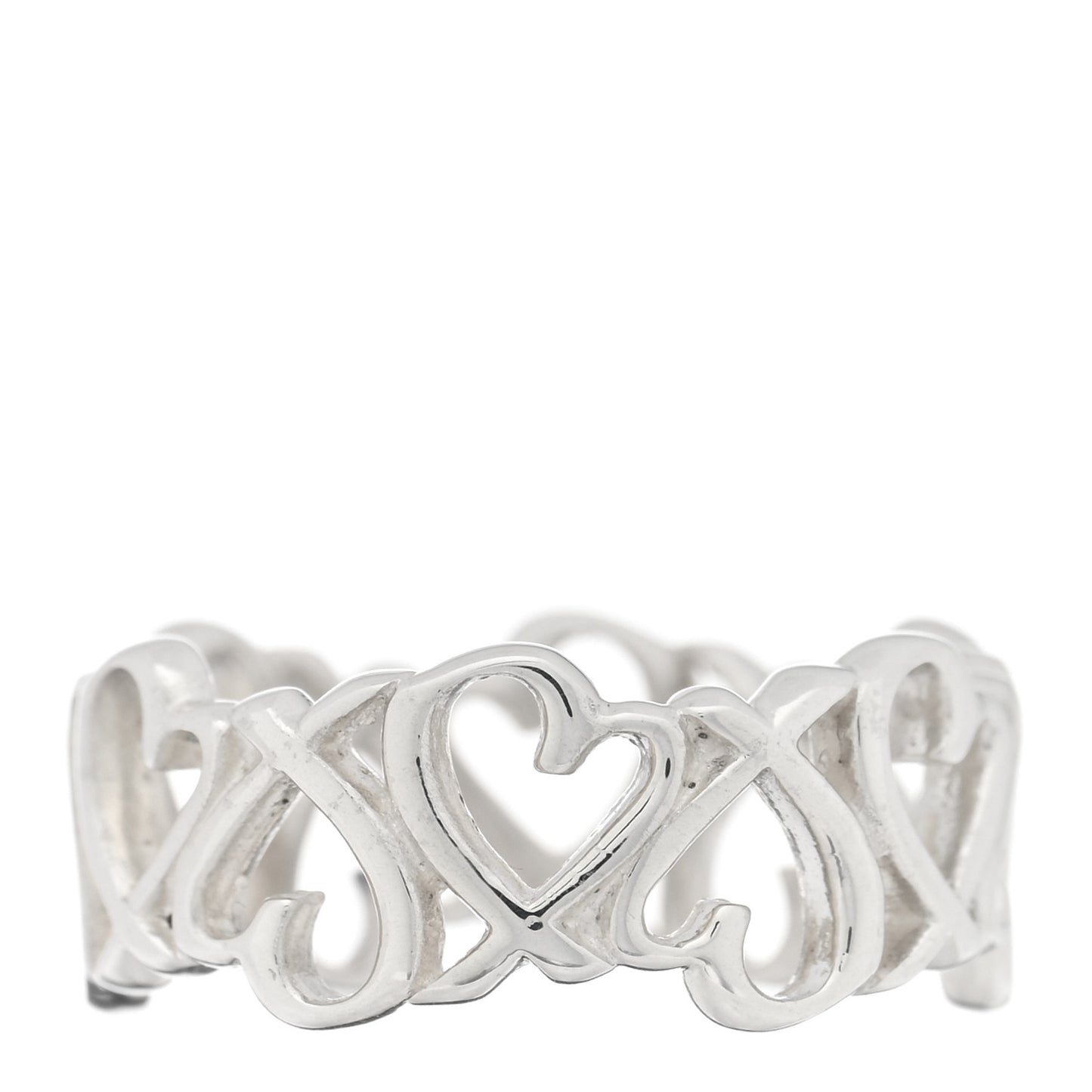 Sterling Silver Paloma Picasso Loving Heart Band Ring 46 3.75