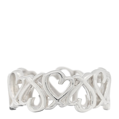 Tiffany Sterling Silver Paloma Picasso Loving Heart Band Ring 46 3.75 3 of 5