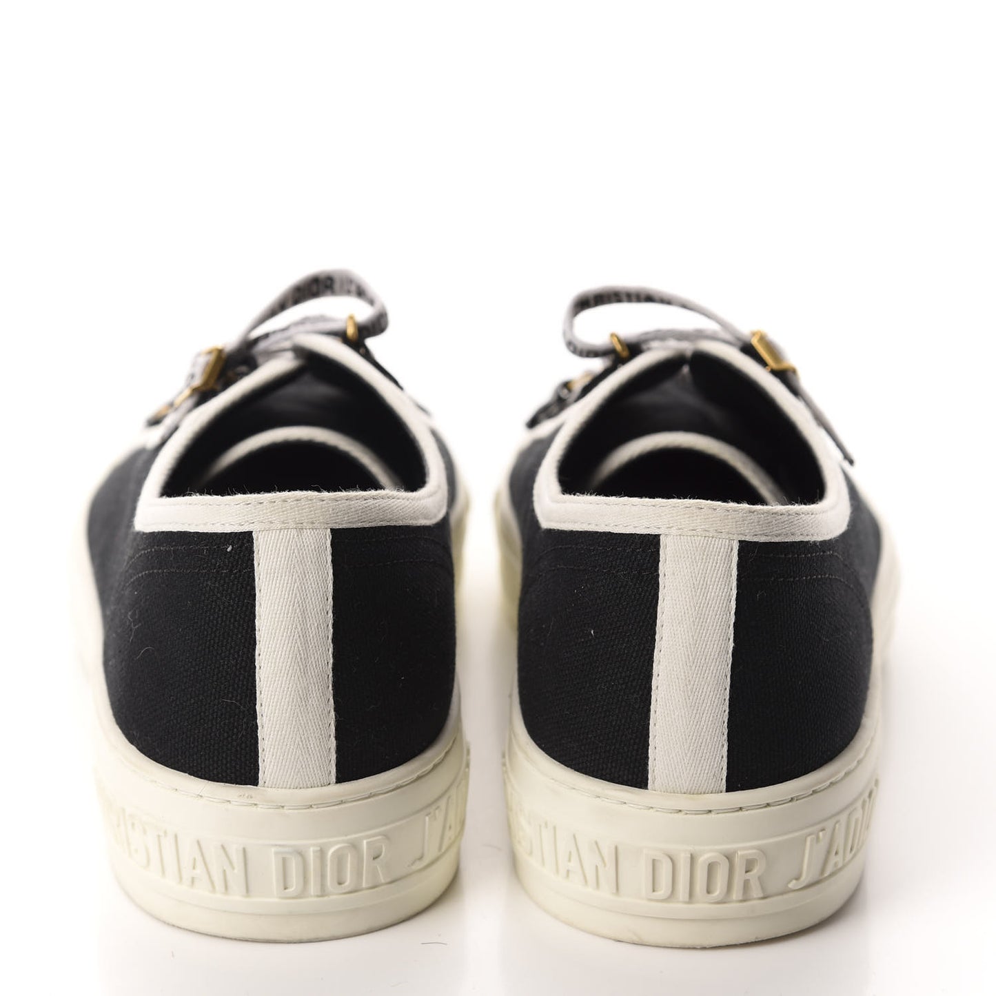 Canvas Womens Walk'n Dior Low Top Sneakers 40 Black