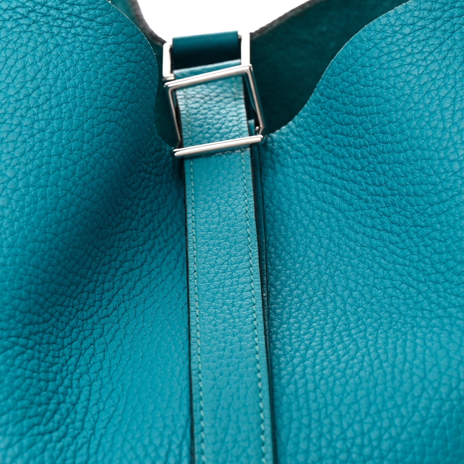 Hermes Taurillon Clemence Picotin Lock 26 GM Turquoise 8 of 14