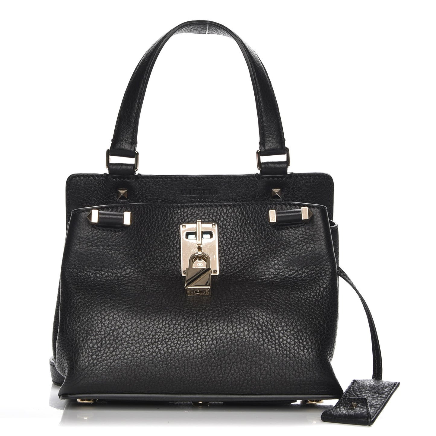 Alce Printed Calfskin Small Joylock Satchel Black