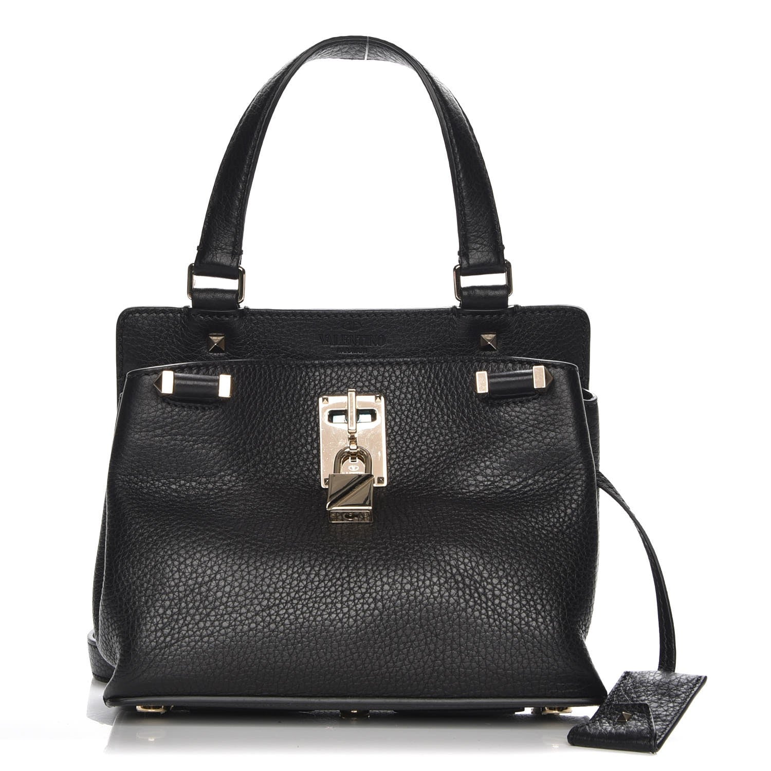 Valentino Garavani Alce Printed Calfskin Small Joylock Satchel Black 1 of 7