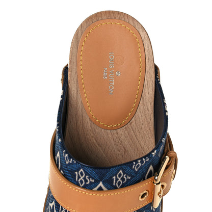 Louis Vuitton Jacquard Since 1854 Cottage Clog Mules 37 Blue 7 of 7