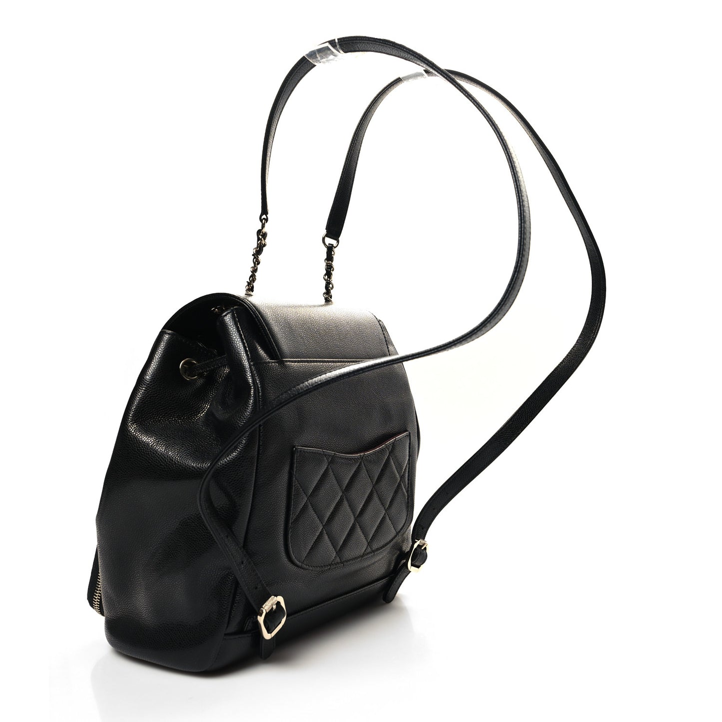 Caviar Quilted Business Affinity Backpack Black