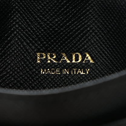 Prada Saffiano Metal Flap Wallet Black 6 of 6