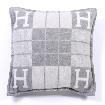 Hermes Wool Cashmere Avalon III Pillow PM Ecru Gris Clair 2 of 3