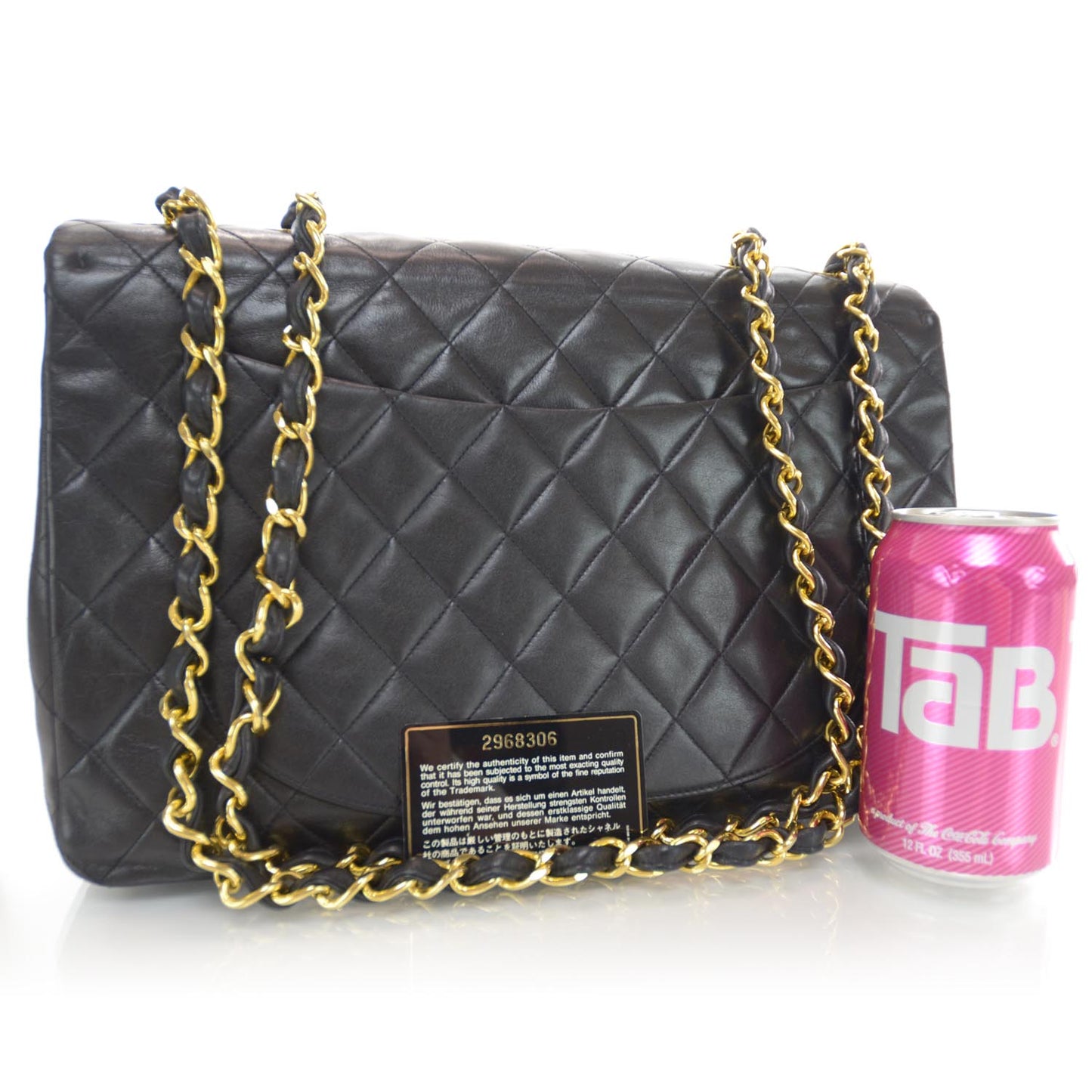 Lambskin XL Jumbo Flap Black