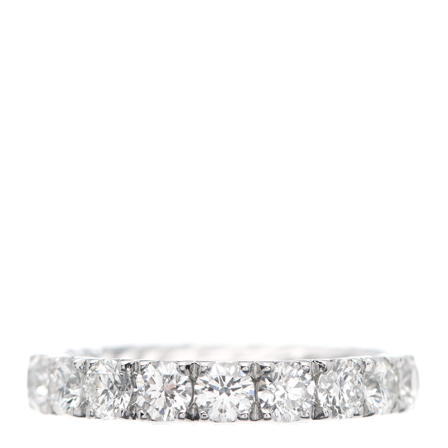 David Yurman Platinum Diamond 3.6mm Eden Eternity Wedding Band Ring 50 5.5 1 of 4