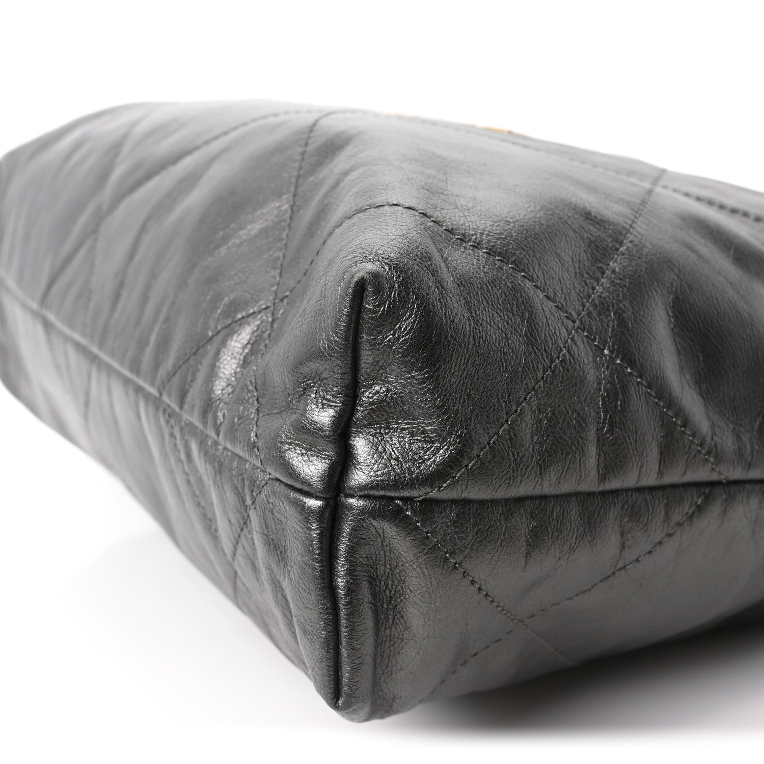 Chanel Metallic Calfskin Quilted Small Chanel 22 Ruthenium 11 of 11