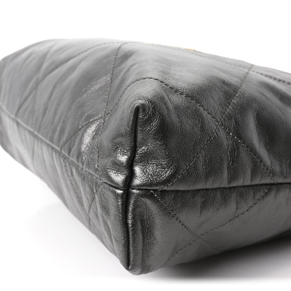 Chanel Metallic Calfskin Quilted Small Chanel 22 Ruthenium 11 of 11