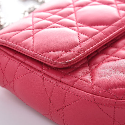 Christian Dior Lambskin Cannage Miss Dior Promenade Pouch Fuchsia 10 of 16