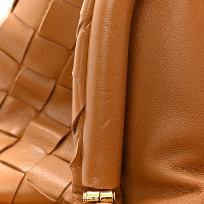 Bottega Veneta Nappa Maxi Intrecciato The Pouch Oversized Clutch Caramel 10 of 10