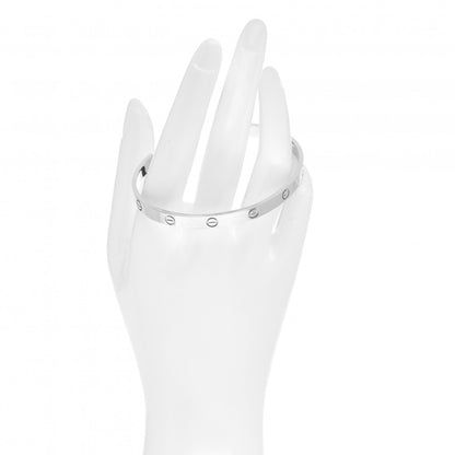 Cartier 18K White Gold LOVE Cuff Bracelet 20 2 of 4