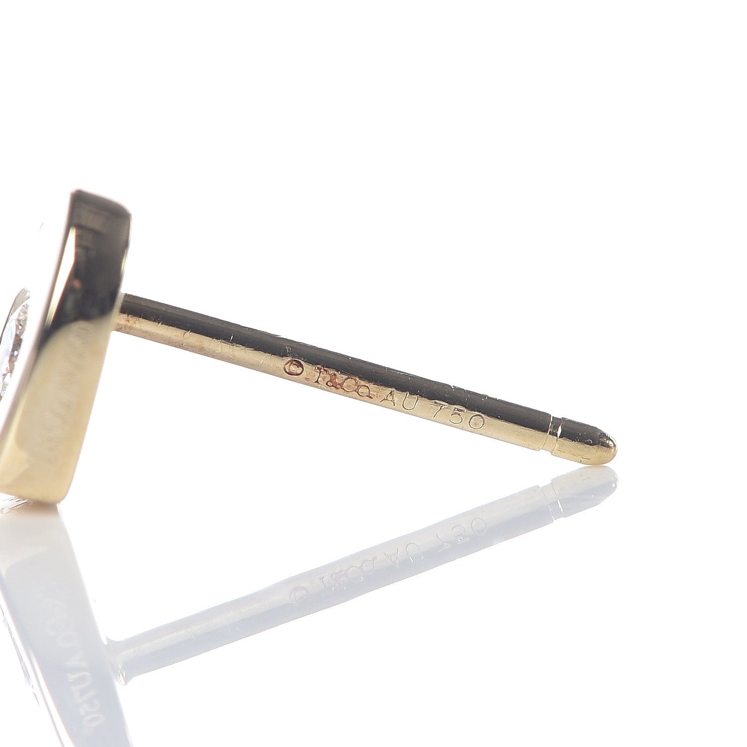 Tiffany 18K Yellow Gold Diamond Paloma Picasso Modern Heart Earrings 6 of 7