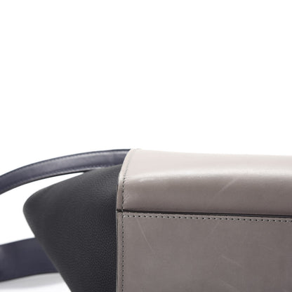 Celine Sleek Calfskin Small Tri-Color Trapeze Dark Blue 14 of 17