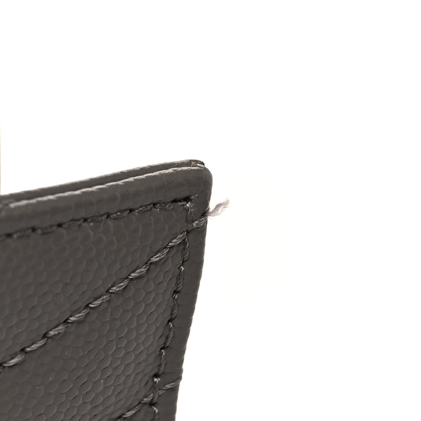 Grain De Poudre Matelasse Chevron Monogram Chain Wallet Fog