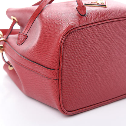 Prada Saffiano Cuir Bucket Bag Fuoco 7 of 9