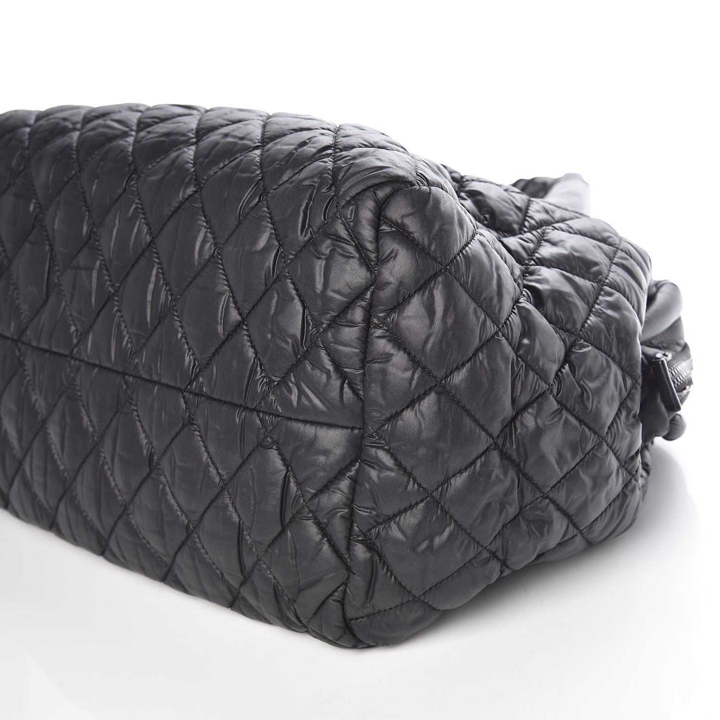 Nylon Quilted Coco Cocoon Bowler Black