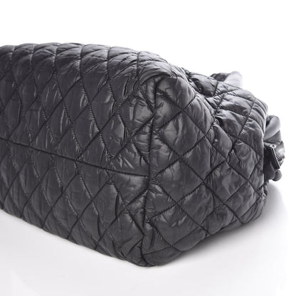 Chanel Nylon Quilted Coco Cocoon Bowler Black 6 of 13